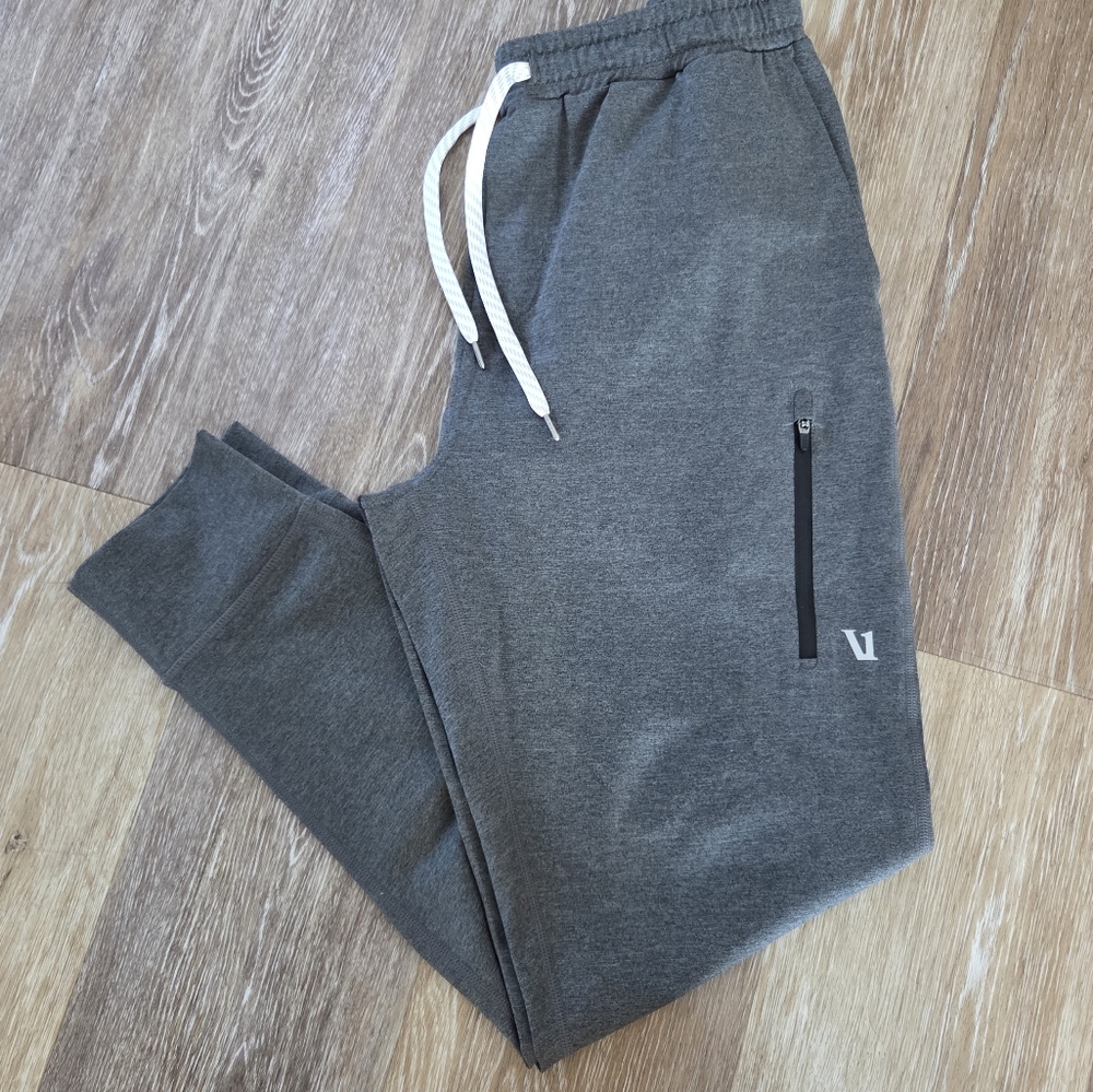 Vuori Sunday Performance Jogger Mens Charcoal Sweatpants Drawstring Pockets  EUC - Picture 8 of 12